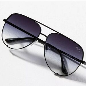 Quay Australia Black Aviator Sunglasses